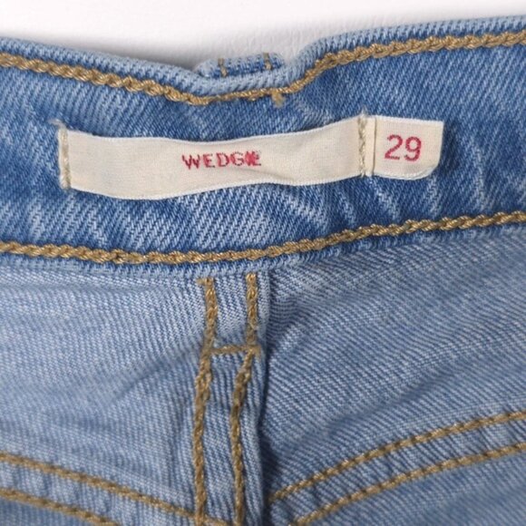 LEVI’S PREMIUM QUALITY CLOTHING WEDGIE Button Fly Jeans Raw Hem COTTON Size 29 - Picture 5 of 14
